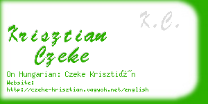 krisztian czeke business card